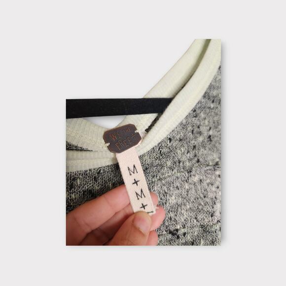 Free People Womens We The Free Bumble Bees Knees Gray Drape Tank Top M Boho Chic - Picture 4 of 8